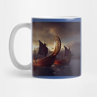 Viking Raiders on Longships Mug